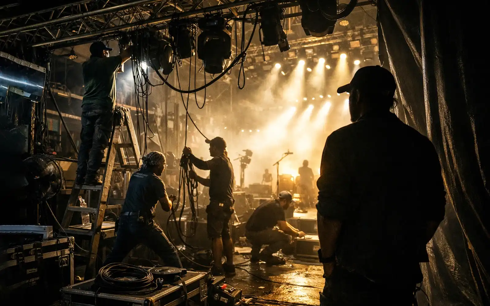 Concert production and large audience setup